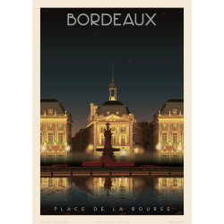Affiche BORDEAUX - Place de la Bourse