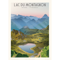 Affiche Le lac du Montagnon, Béarn-Pyrénées