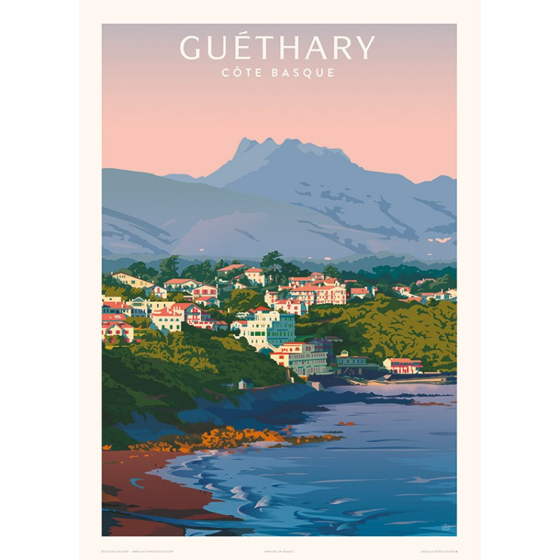 Affiche Guéthary , Côte basque