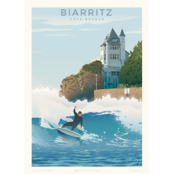 Affiche Biarritz, Plage des basques
