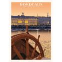Affiche Bordeaux , quais de la Garonne