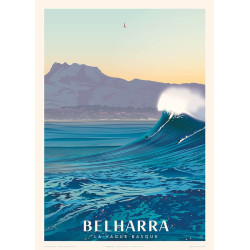 Affiche Belharra, la Vague basque