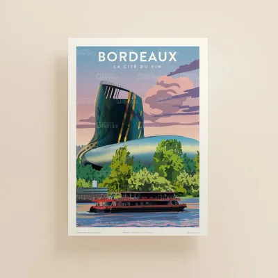 Affiche Bordeaux, la Cité du Vin