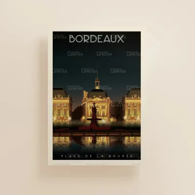 Affiche Bordeaux, Place de la Bourse