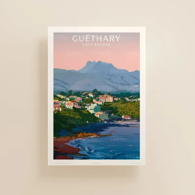 Affiche Guéthary, Côte basque