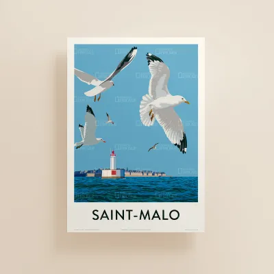 Affiche Saint Malo, au large