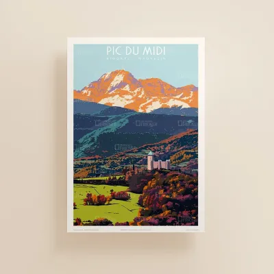 Affiche Pic du Midi de Bigorre , le château de Mauvezin