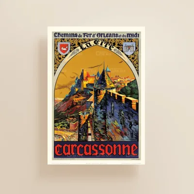 Affiche Carcasonne remparts