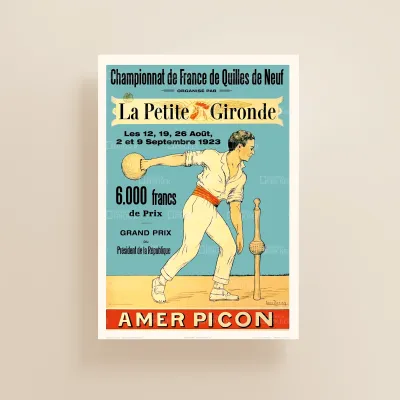 Affiche Quilles de 9, 1923