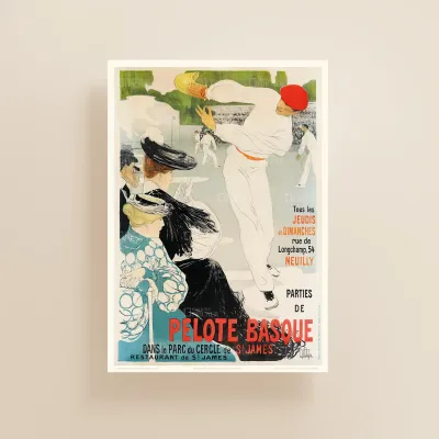 Affiche Pelote Basque, Cercle St James Neuilly