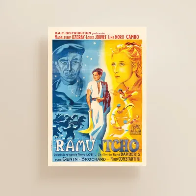 Affiche Ramuntcho pelote basque ( Ciné 1930 )